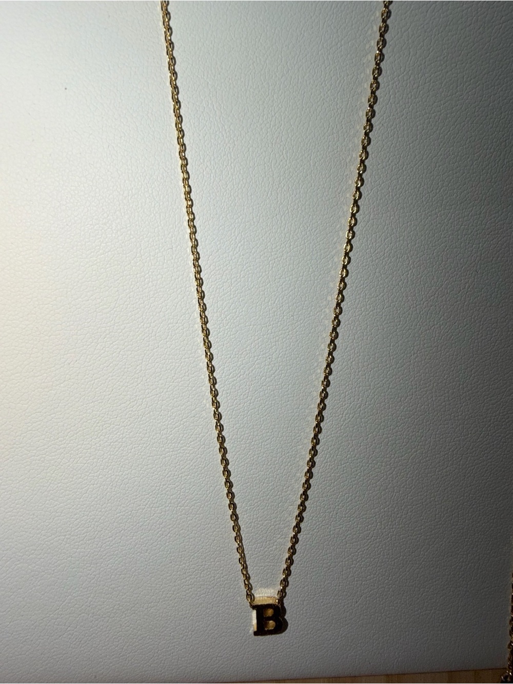 Minimal Gold 'B' Initial Necklace - Women Jewelry